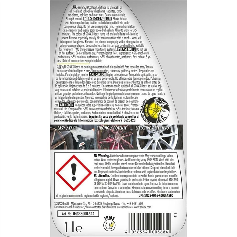 Image secondaire de Nettoyeur de pneus Sonax Beast 1 L
