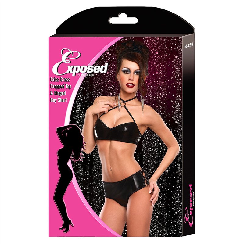 Ensemble de Lingerie Exposed Noir (S/M)