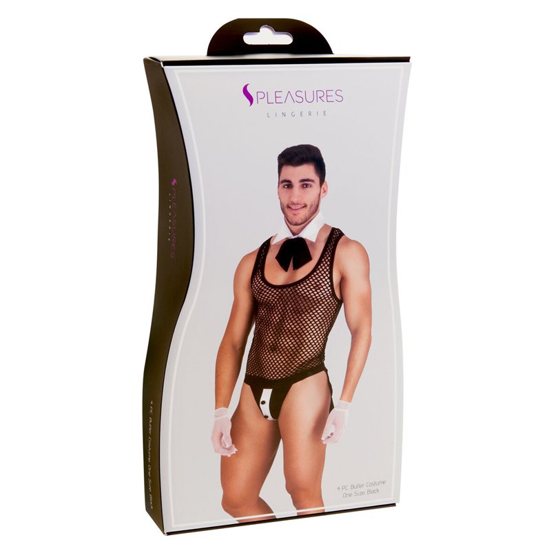 Costume Érotique S Pleasures Blanc Taille unique