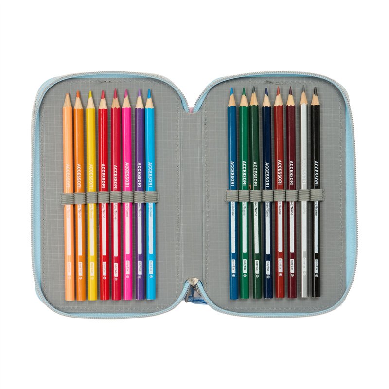 Image secondaire de Trousse Scolaire avec Accessoires Frozen Ice magic Bleu clair 12,5 x 19,5 x 5,5 cm 37 Pièces