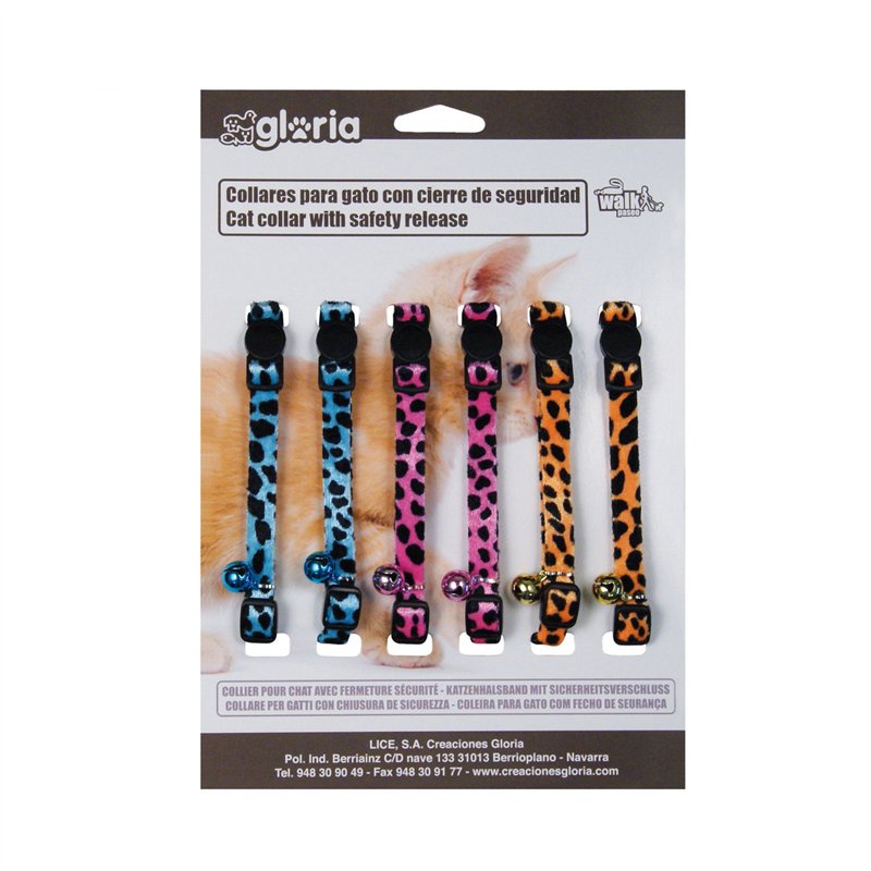 Collier pour chat Gloria Multicouleur 6 Unités