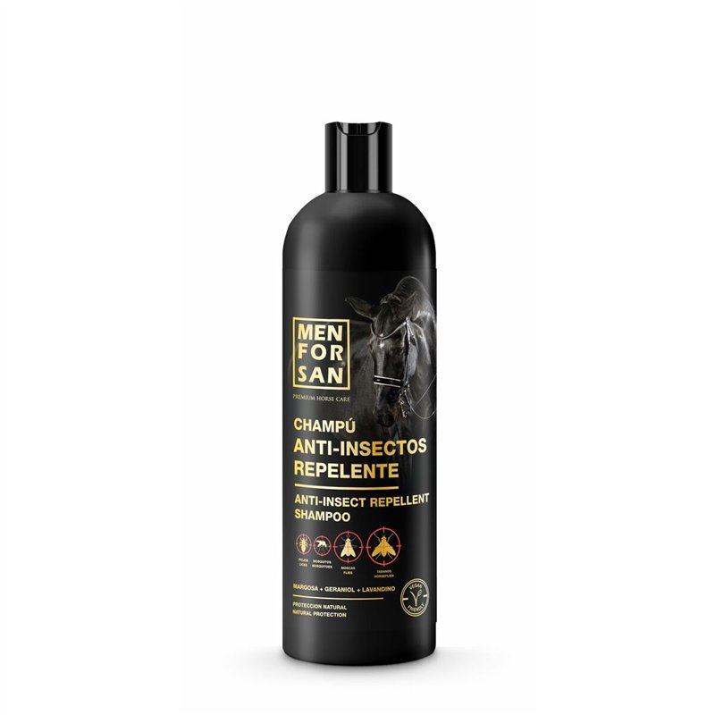 Shampoo pour Chevaux Menforsan herbal 1 L Répulsif d'insectes