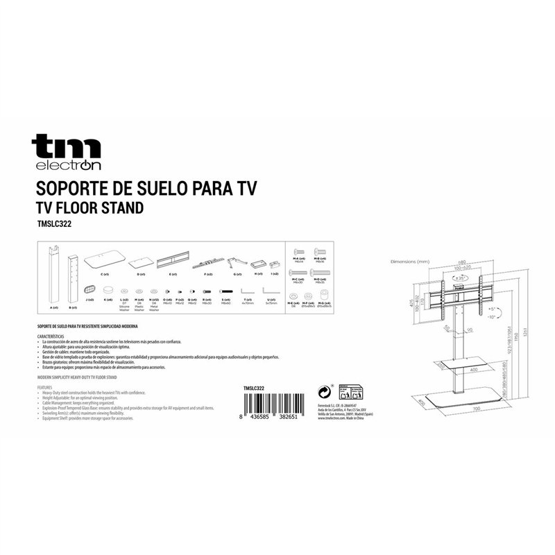 Image secondaire de Support TV au sol TM Electron 43