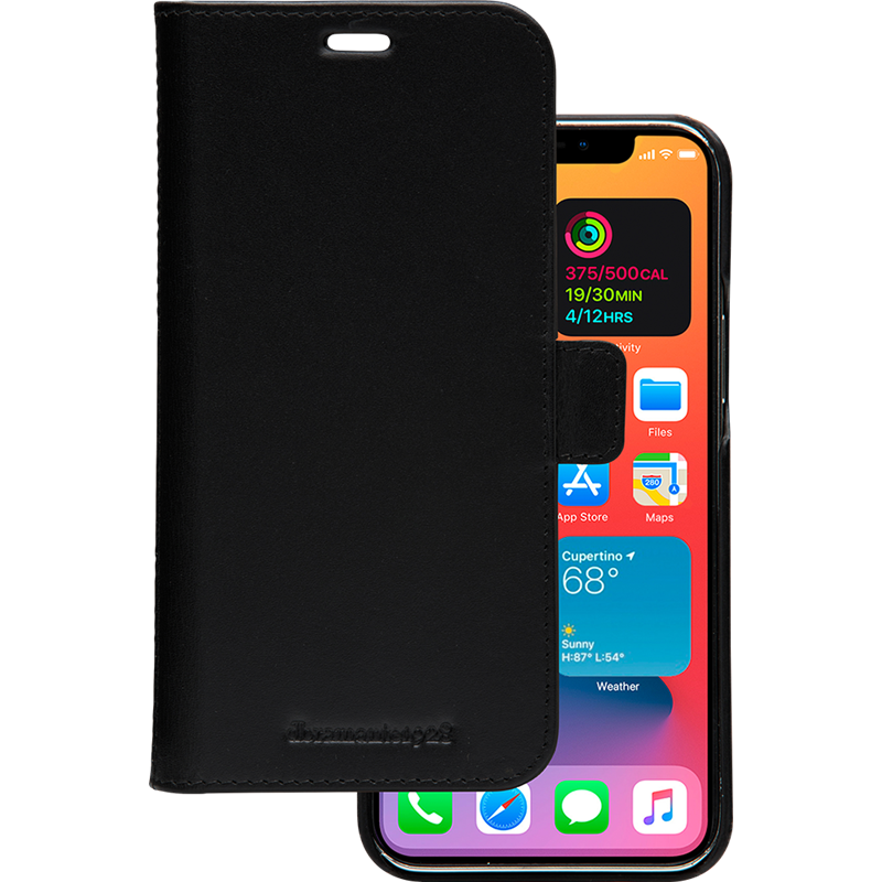 Image secondaire de Folio Coque Magnétique iPhone 12 / 12 Pro Lynge Cuir Fonction Stand Noir DBramante1928