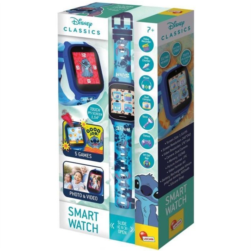 Image secondaire de Montre Éducative - HI TECH - STITCH - Cadrans personnalisables, 5 Jeux interactifs