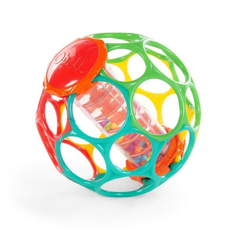 BRIGHT STARS Oball Baton de pluie facile a saisir Jouet pour nourrissons sans BPA, rouge, jaune, vert et bleu, pour les nouveaux