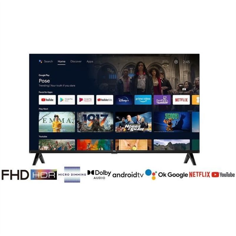 Image secondaire de TCL 32FHD7900 - TV LED 32 (81 cm) - Full HD 1920x1080 - HDR10 - TV connecté Android - 2xHDMI 1.4 - WiFi