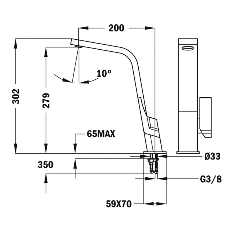 Image secondaire de Mitigeur Teka IC 915 Blanc Métal