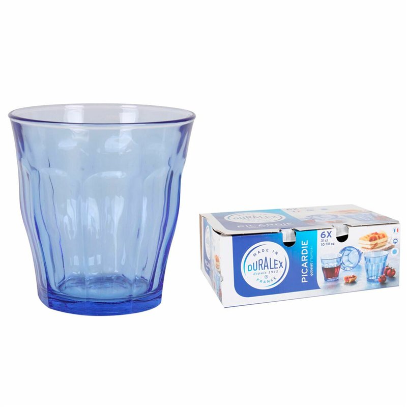 Image secondaire de Set de Verres Duralex Picardie Blue marine 6 Pièces 310 ml (8 Unités)