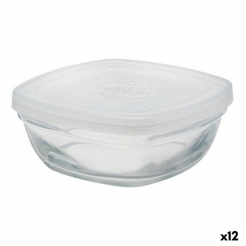 Panier-repas carré avec couvercle Duralex FreshBox Transparent 150 ml (12 Unités)