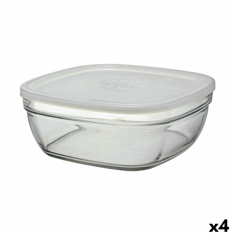 Panier-repas carré avec couvercle Duralex FreshBox 3 L 23 x 23 x 9 cm (4 Unités)