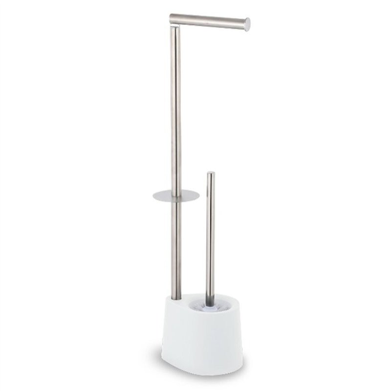Image secondaire de Dérouleur papier toilette avec pot à balai Confortime Acier 66 x 22 cm (4 Unités)