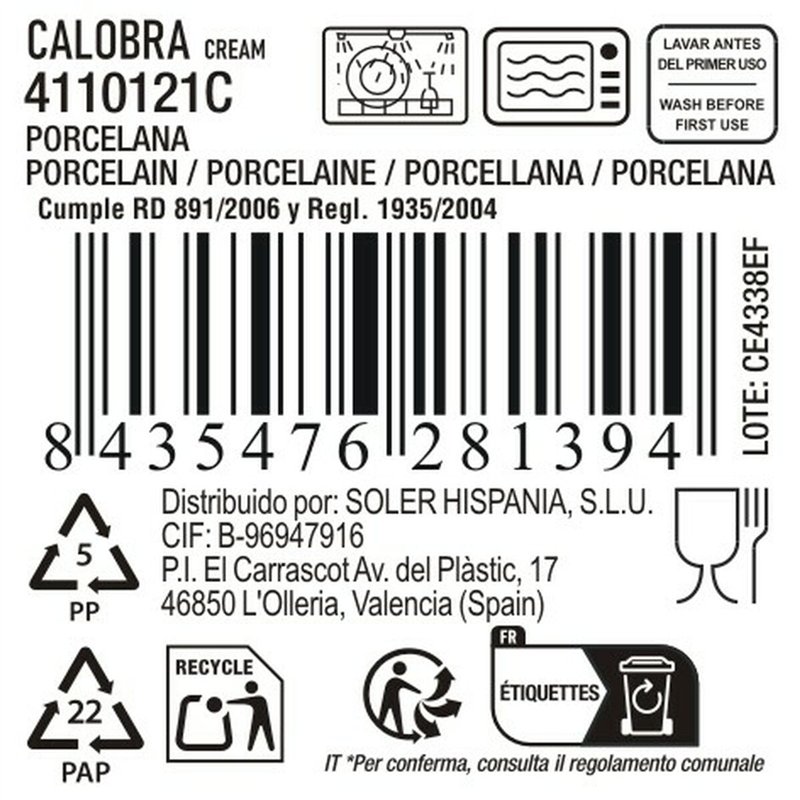 Image secondaire de Plat à Gratin La Mediterránea Calobra 31,2 x 17,5 cm (24 Unités)