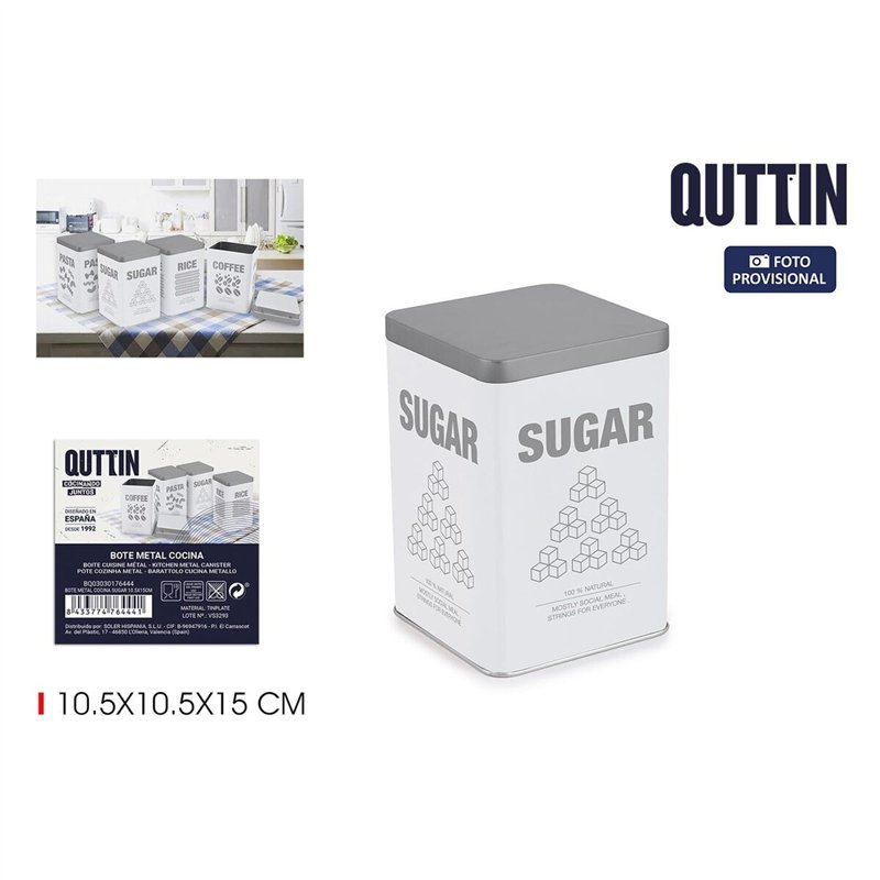 Image secondaire de Boîte en métal Quttin SUGAR (12 Unités)