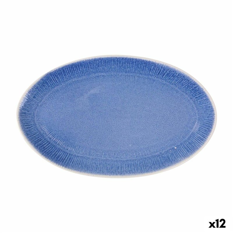 Plat à Gratin La Mediterránea Calobra Bleu 34,1 x 20,7 cm (12 Unités)