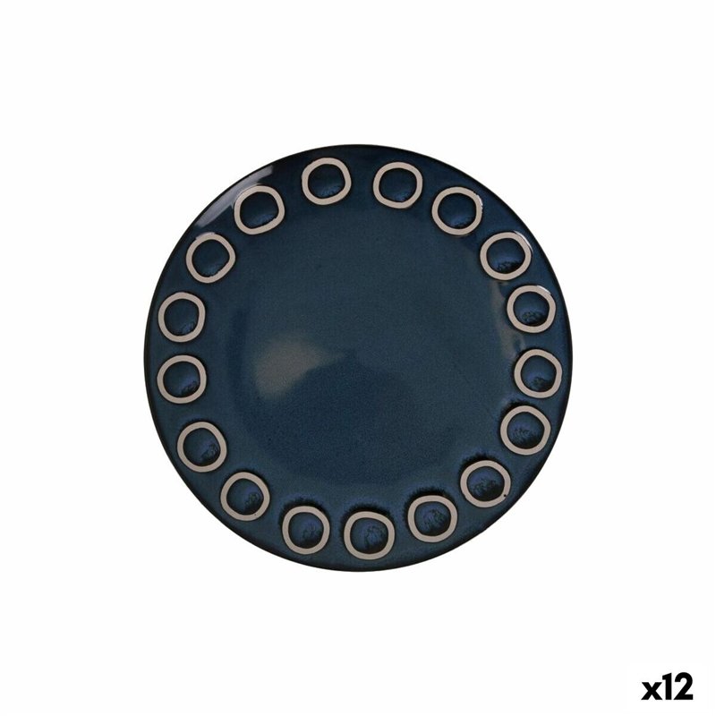 Assiette plate La Mediterránea Almudena Bleu (12 Unités)