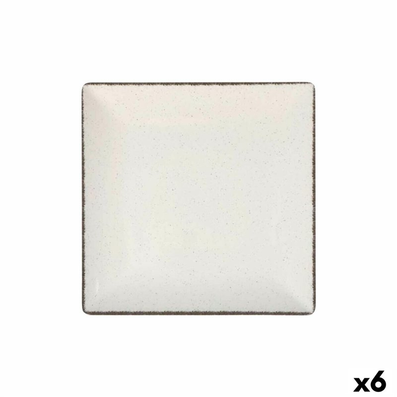 Assiette plate La Mediterránea Anllo 24 x 24 x 2 cm (6 Unités)