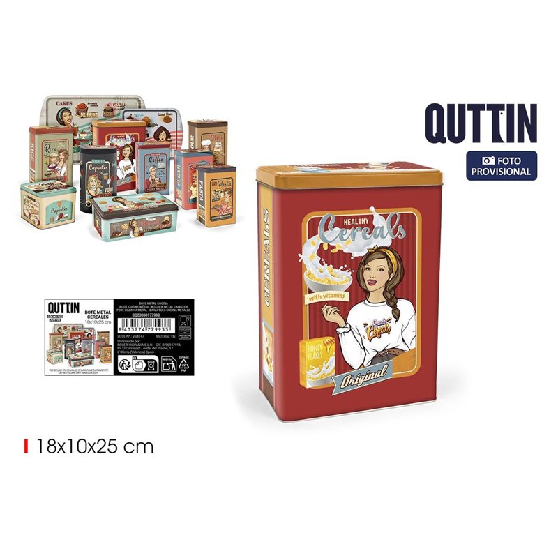 Image secondaire de Boîte en métal Quttin CEREALS (12 Unités)