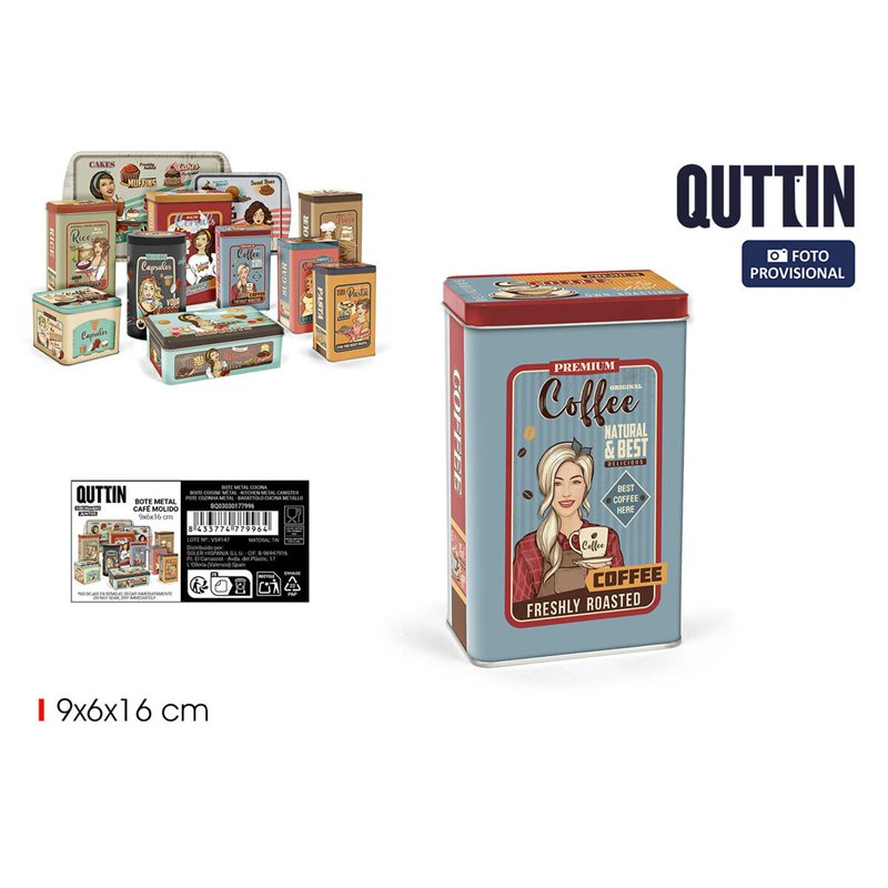 Image secondaire de Boîte en métal Quttin COFFEE (12 Unités)