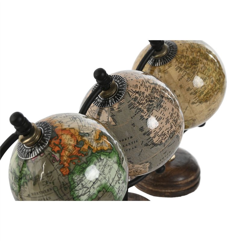 Image secondaire de Globe terrestre Home ESPRIT Vert Beige Vintage 10 x 8 x 14 cm (3 Unités)