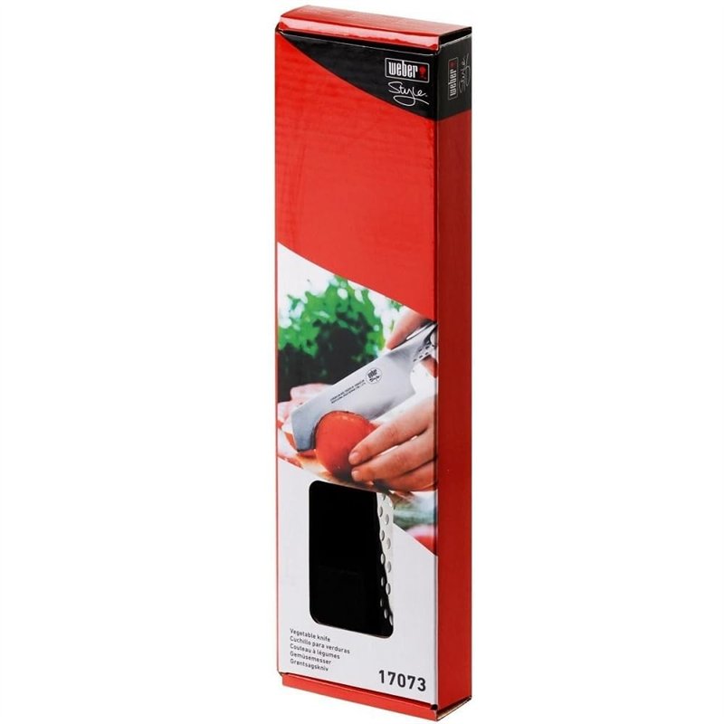 Image secondaire de Weber Couteau de cuisine / tout usage Deluxe - Petit (lame 14cm), en acier inoxydable allemand de haute qualité, monobloc, affût