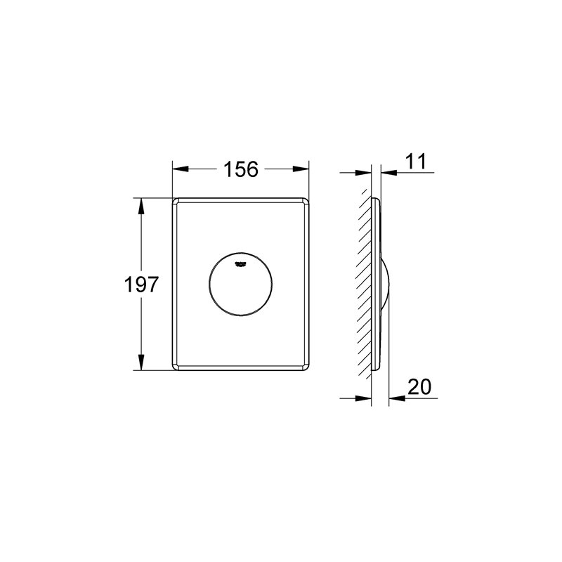 Image secondaire de GROHE - 38672SD0 - Plaque de Commande WC Skate (Import Allemagne)