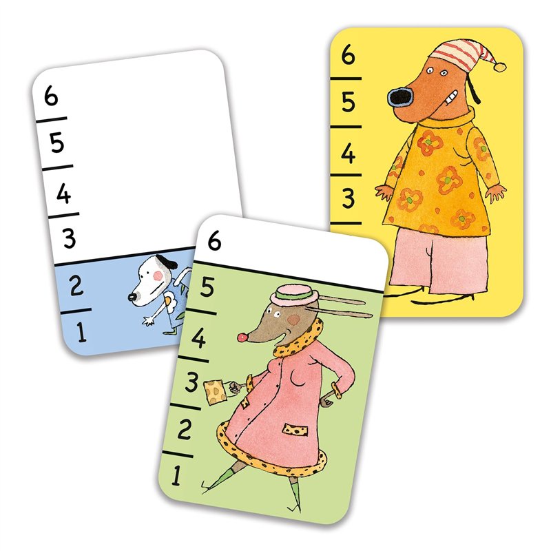 DJECO Batawaf Jeu de 36 Cartes, 3 à 6 ans - Apprentissage des Jeux de Cartes - Développe Observation & Coopération - Compare la