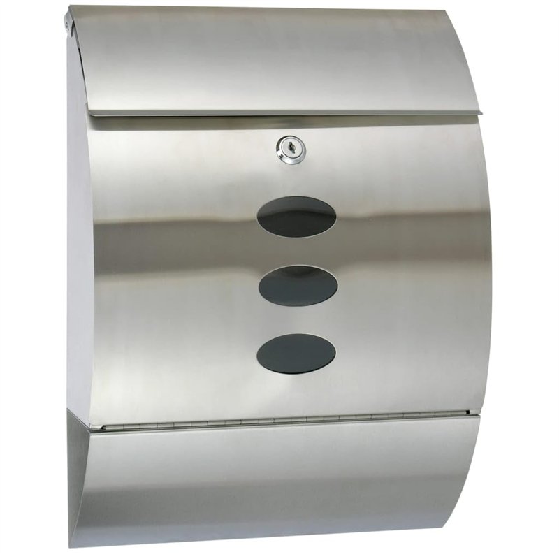 HI Boîte aux Lettres avec Porte-journaux en Acier Inoxydable