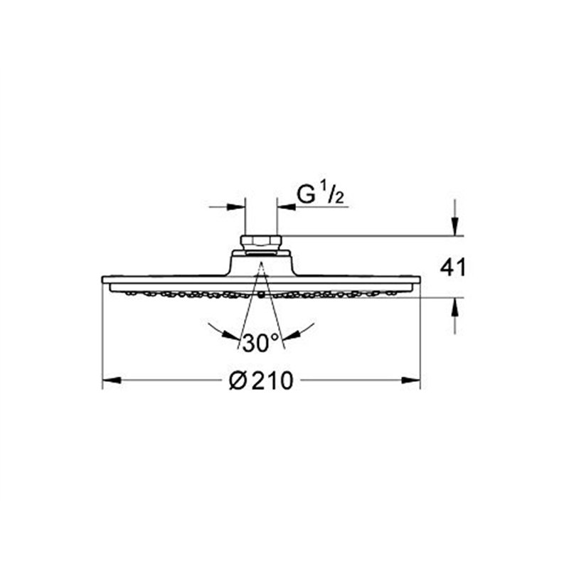 Image secondaire de GROHE Douche de Tête 210 mm Rainshower 2836800E (Import Allemagne)