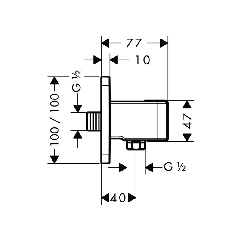 Image secondaire de Hansgrohe 11626000 7875800 Unité de portail pour Douchettes Chromé