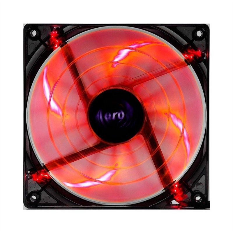 Image secondaire de Aerocool Shark - Ventilateur pour PC (12 cm, 12V/7V, 15 pales, 14.5 dBA, 1500rpm, éclairage LED Orange, ultrasilent, Anti-Vibrat
