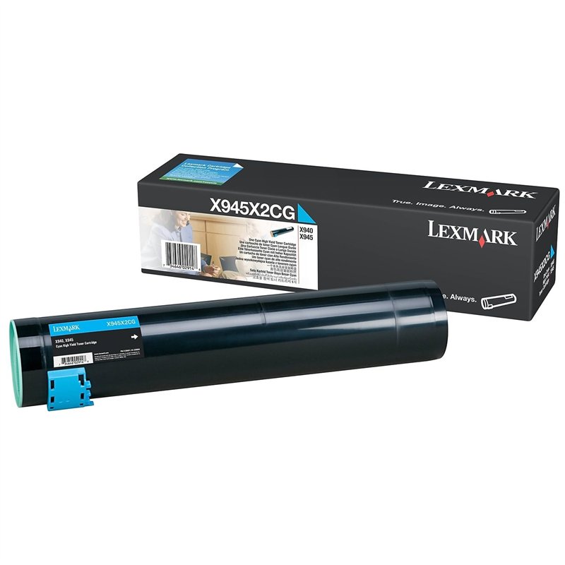 Lexmark X945 X 2 CG Laser 22000páginas cartouche de toner Cyan Toner laser pour imprimantes laser (Cyan, Lexmark X940e, X945e, 1
