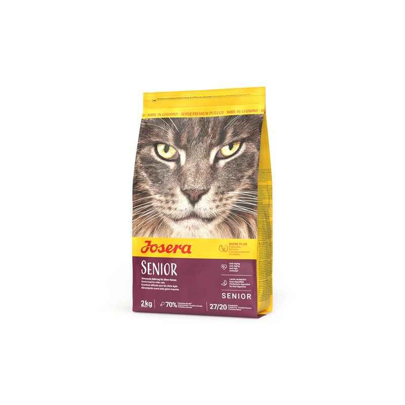JOSERA Senior (1 x 2 kg) | Senior | Croquettes Premium pour Chats âgés ou souffrant d'insuffisance rénale | Volaille & Riz | Fac