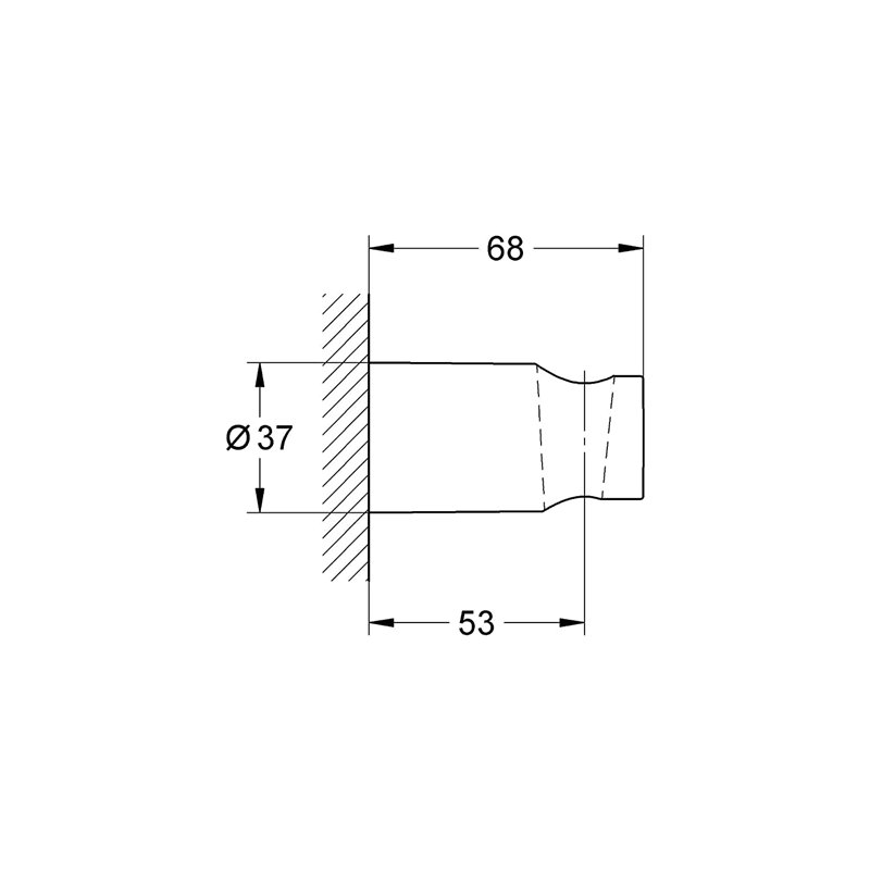 Image secondaire de GROHE Tempesta Cosmopolitan Support Mural pour Pommeau de Douche, Non Orientable, Chromé, 27594000 (Import Allemagne)