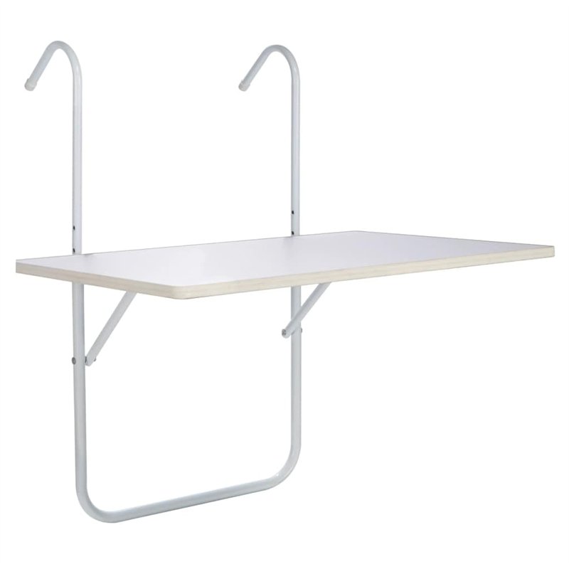 HI Table de Balcon Pliable Suspendue Meuble de Jardin Patio Terrasse Extérieur