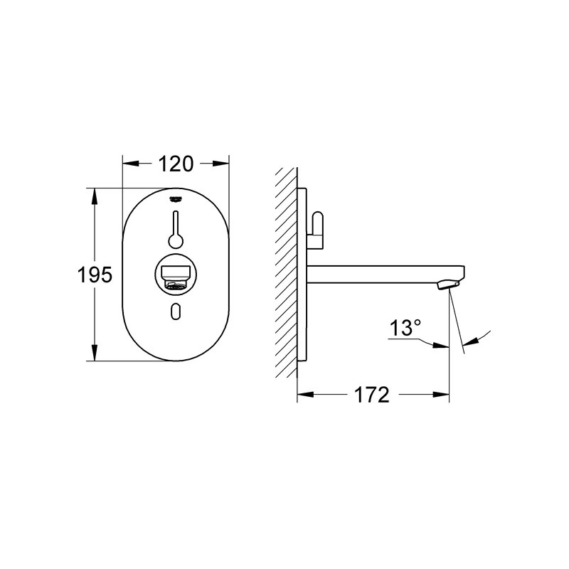 Image secondaire de GROHE Mitigeur Lavabo Infrarouge Eurosmart Cosmopolitan E 36315000, Argent (Import Allemagne)