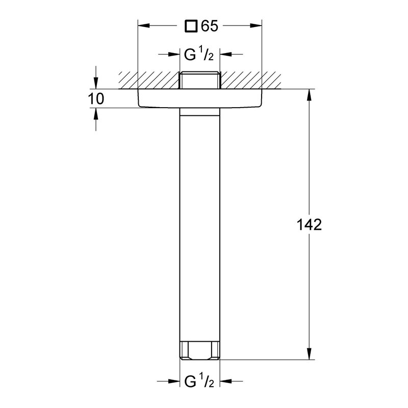 Image secondaire de GROHE Bras de Douche Rainshower 27485000 (Import Allemagne)