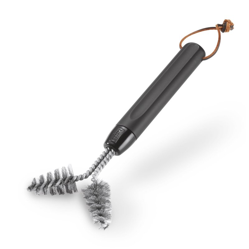 Weber Brosse de barbecue pour surfaces en fonte, idéale pour nettoyer les espaces entre les grilles - Noir (6495)