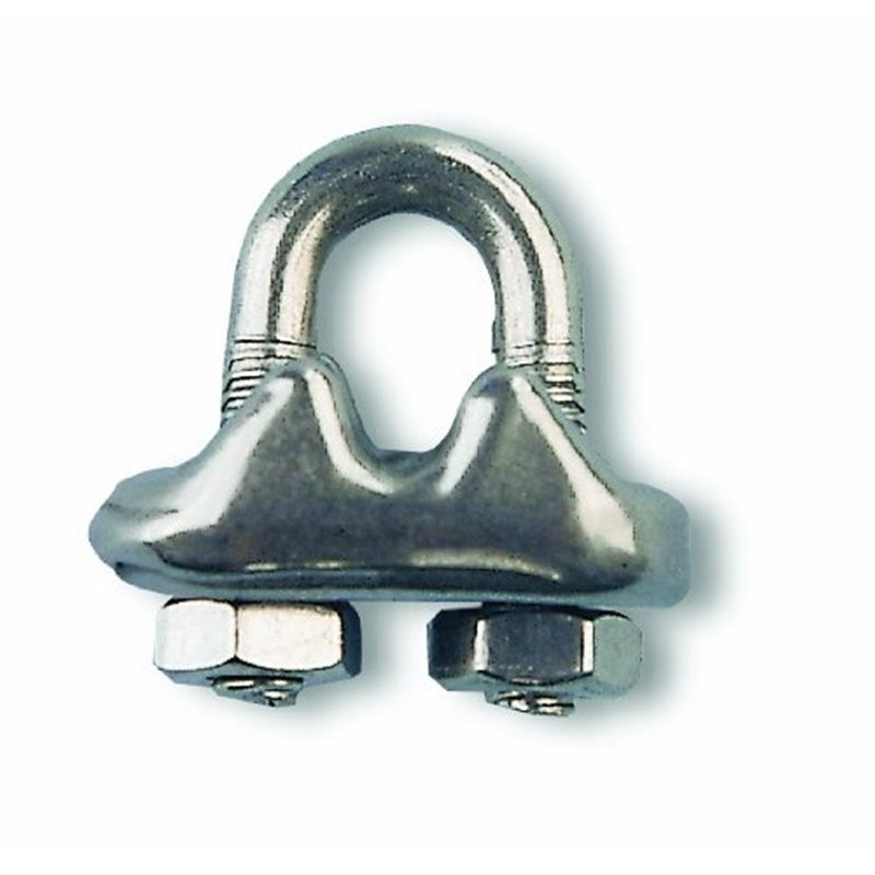 Chapuis, Serre-câble étrier, Acier inoxydable, Pour câble Diam. 6 mm, Fixation De 2 Câbles, Permet De Serrer Des Câbles De Diamè