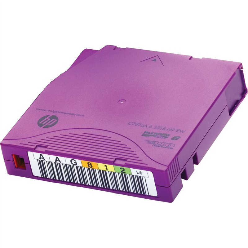 HP c7976bn LTO-6 Ultrium Cartouche de données bafe Non Custom étiquetée 500 (6 250 Go, 400 Mbit/s)