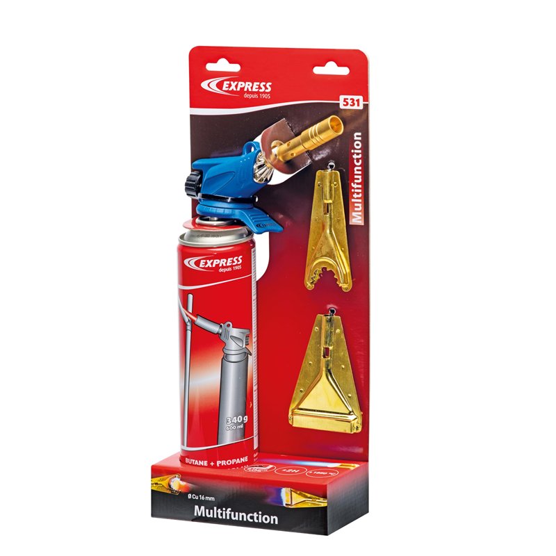 Image secondaire de Express, 531, Lampe à Souder, Lamp’Express Multifonction avec Lance à Flamme Enveloppante, à Flamme Dard et à Flamme Plate + Car