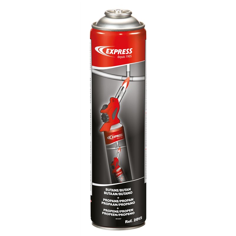 Express, 2015, Cartouche Gaz 326 g Propène (36%) + Butane + Propane pour Réf. 343, 351 et 525, Accessoire pour Fer à Souder, Lam