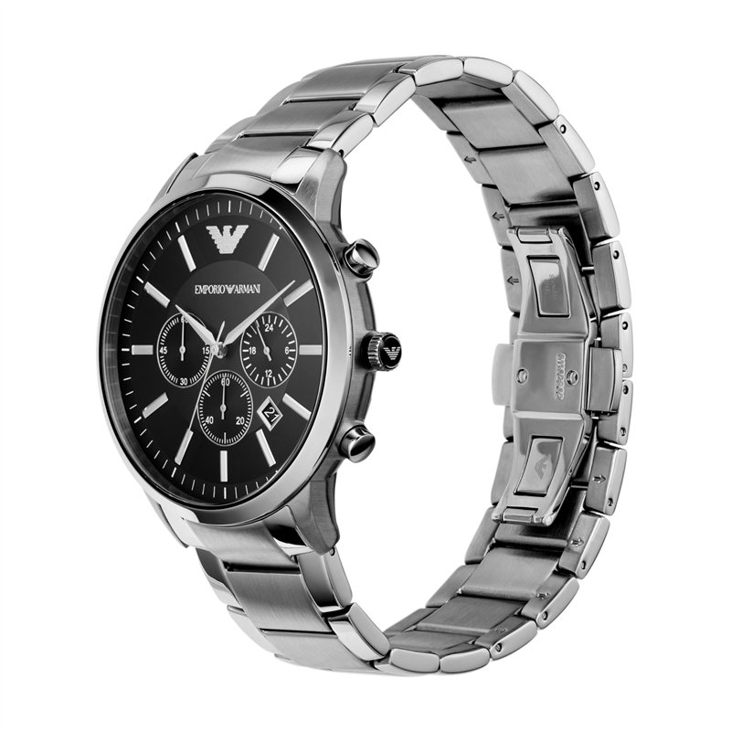 Image secondaire de Emporio Armani - Montre chronographe avec Bracelet en Acier Inoxydable argenté pour Homme AR2460