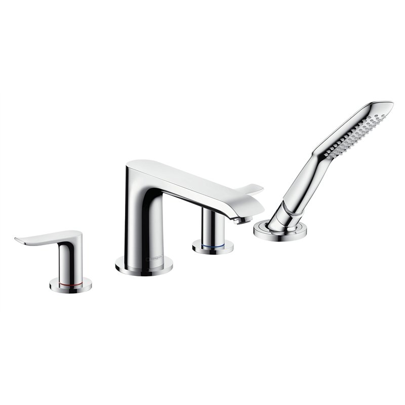 hansgrohe Metris Set de finition mélangeur 4 trous pour montage sur bord de baignoire, chromé, 31442000