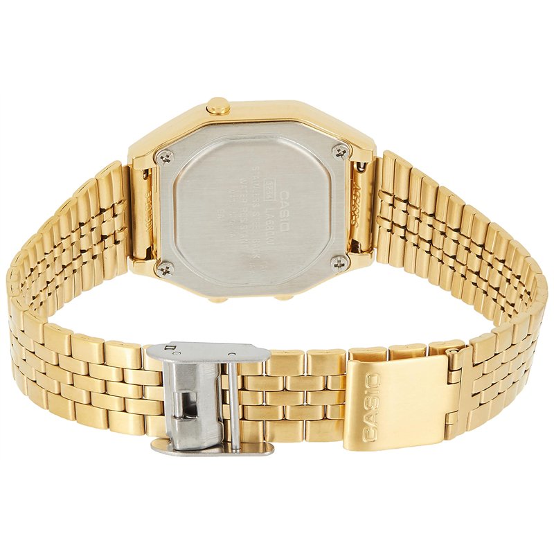 Image secondaire de Casio - LA680WGA-9D - Vintage - Montre Femme - Quartz Digital - Cadran LCD - Bracelet Acier plaqué Doré