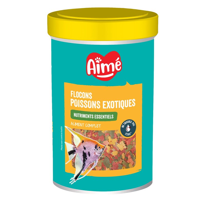 Aimé | Flocons pour Poissons Exotiques | Nourriture pour Poissons | Aliment Complet à base de Nutriments Essentiels | Céréales,