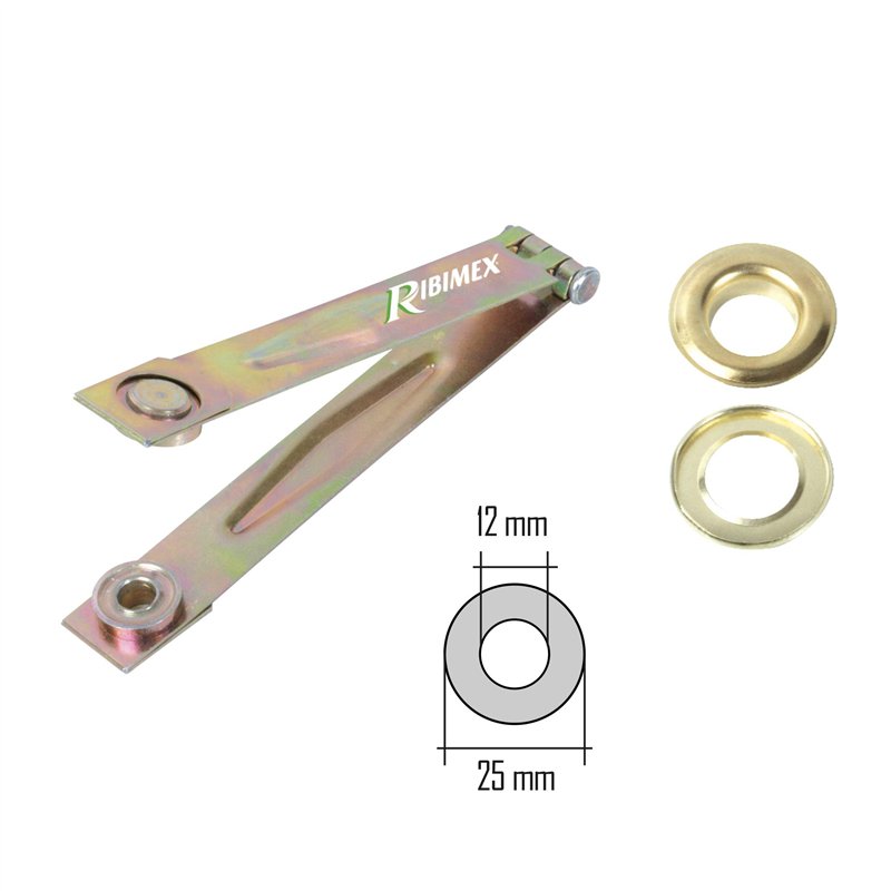 Image secondaire de Ribitech 6301 Pince à œillet pour bâche avec 50 œillets Or
