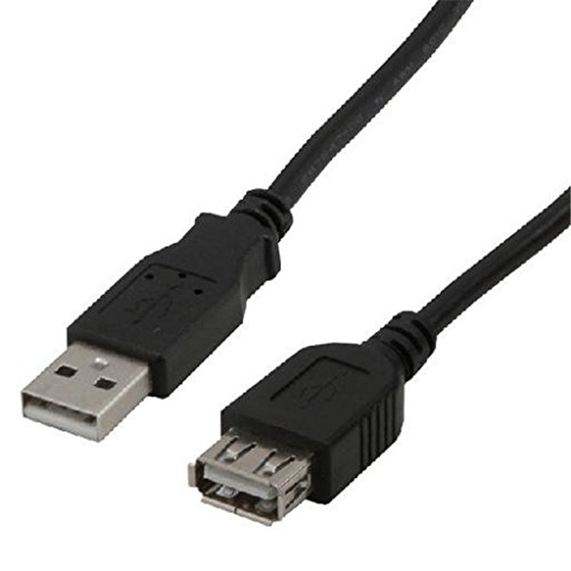 MCL Samar - Rallonge de câble USB - USB à 9 Broches Type A (M) - USB à 9 Broches Type B (F) - 1 m (USB USB 2.0) - Noir