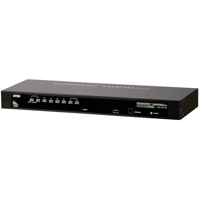 Aten CS1308 commutateur écran, clavier et souris Grille de montage Noir - Commutateurs écran-clavier-souris (USB, PS/2, USB, PS/