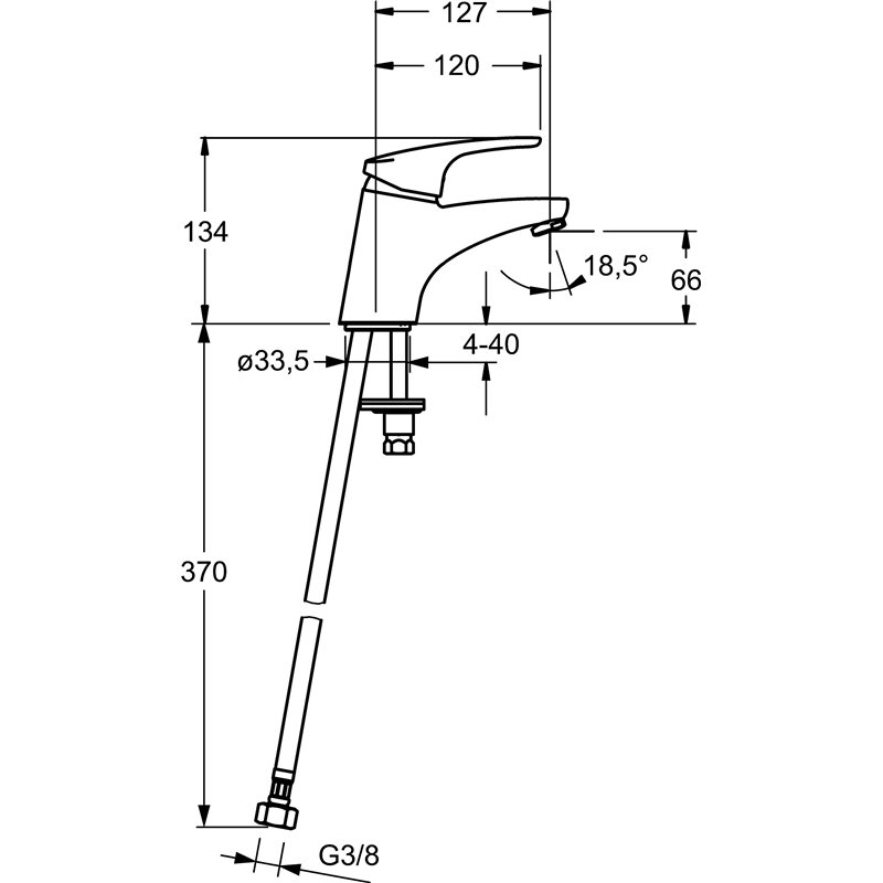 Image secondaire de Hansa 1162283 7833816 Mix Mitigeur de lavabo à levier simple Chromé